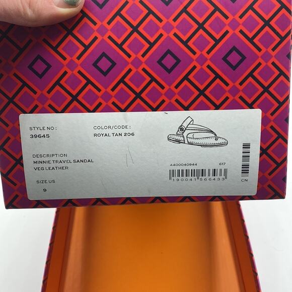 Tory Burch MINNIE TRAVEL THONG SANDAL IN TORY NAVY CLOUDED LEOPARD 9 - Picture 11 of 11